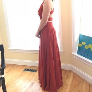Two piece prom dress